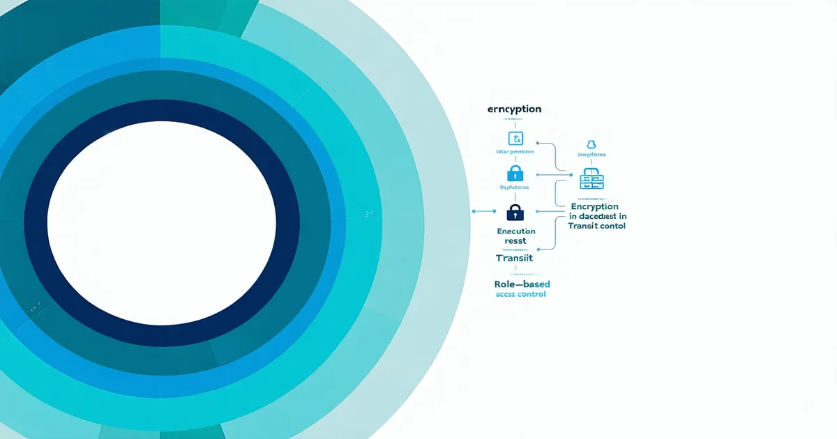 Abstract data security architecture diagram for healthcare analytics