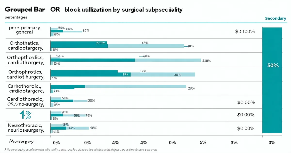OR block scheduling utilization chart showing prime time and subspecialty performance